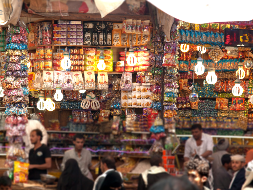 Yemen city market