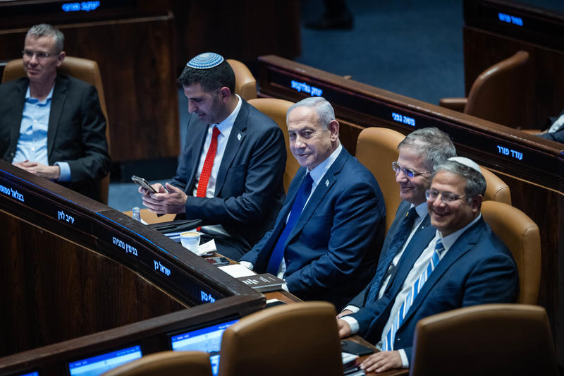 Israeli Prime Minister Benjamin Netanyahu, Ministers and Mk's at a 40 signatures debate, at the plenum hall of the Knesset