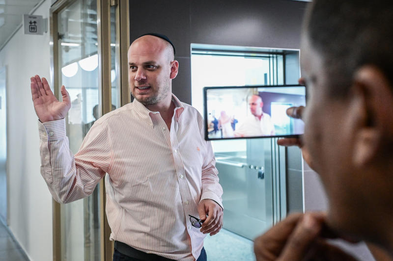 Eli Feldstein, who were arrested in the so-called Qatargate investigation seen at the District Court in Tel Aviv, on May 15, 2025.