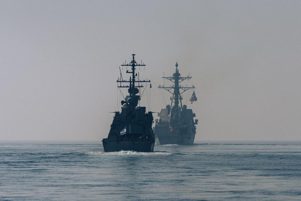 A joint exercise between the US destroyer and Israeli Navy, February 1, 2026.