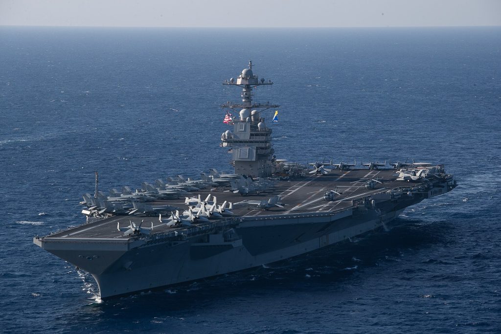 The world's largest aircraft carrier USS Gerald R. Ford (CVN 78)
