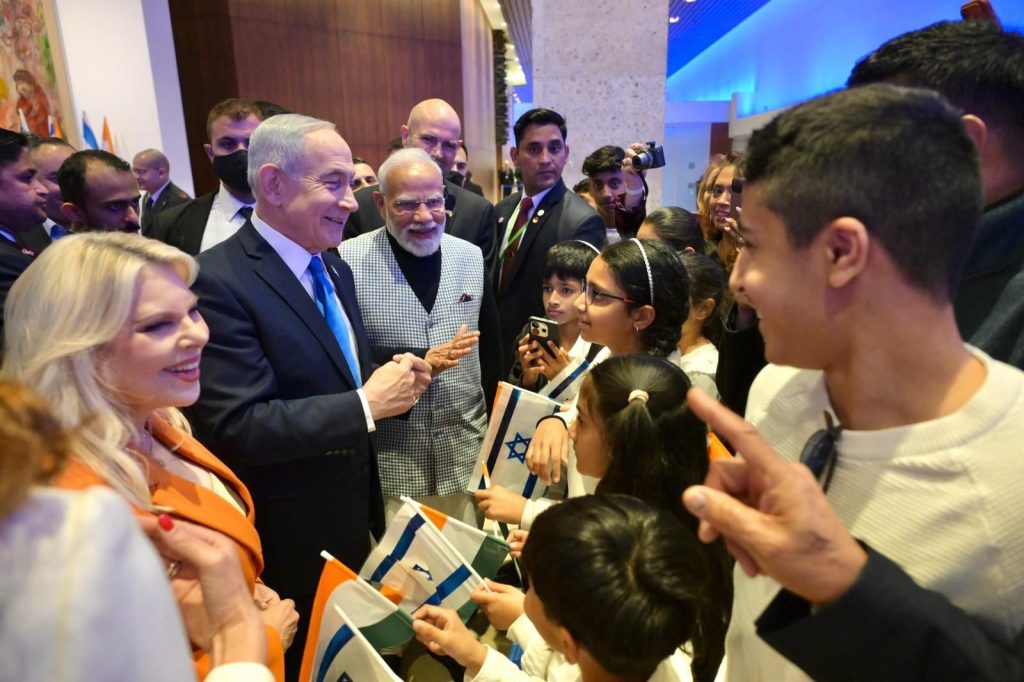 Prime ministers Benjamin Netanyahu and Narendra Modi in Jerusalem, February 25, 2026.