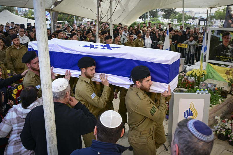 Family and friends of Israeli soldier Sergeant Liran Ben Zion attend his funeral at the Holon Military Cemetery on March 30, 2026.