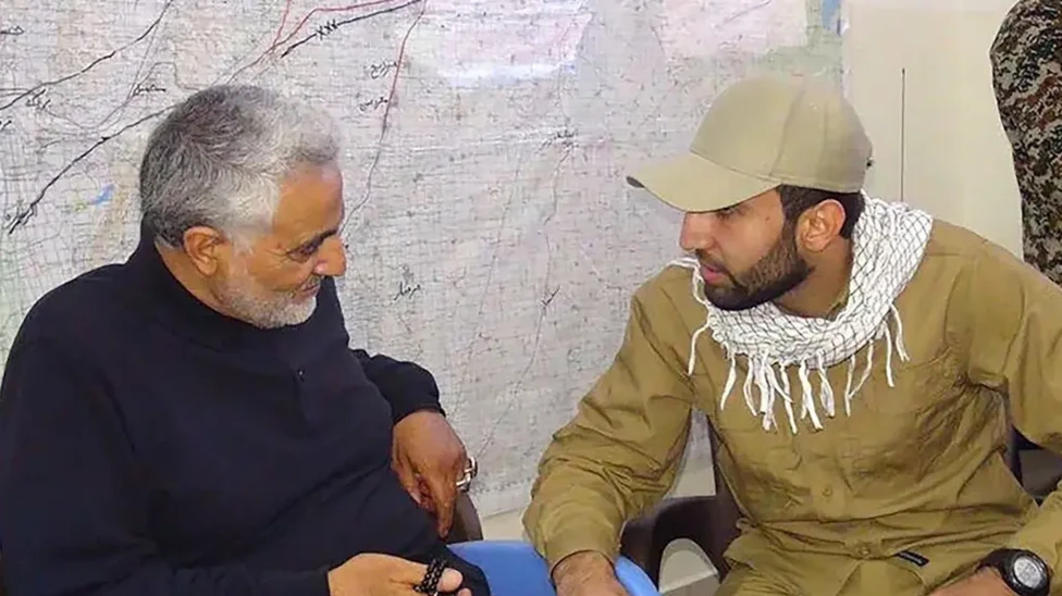 Mohammad Baqer Saad Dawood Al-Saadi with IRGC Quds Force commander Qassem Soleimani.