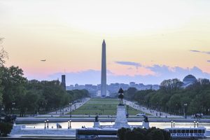 View of the Washington Monument in Washington, DC, April 14, 2026.