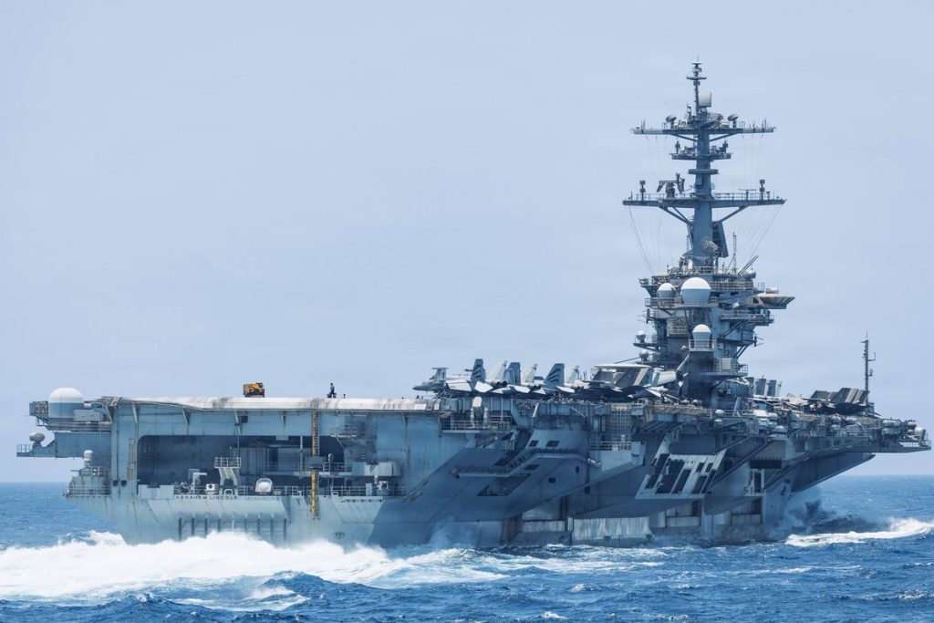 USS Abraham Lincoln (CVN 72) transits the Arabian Sea, June 2, 2026.