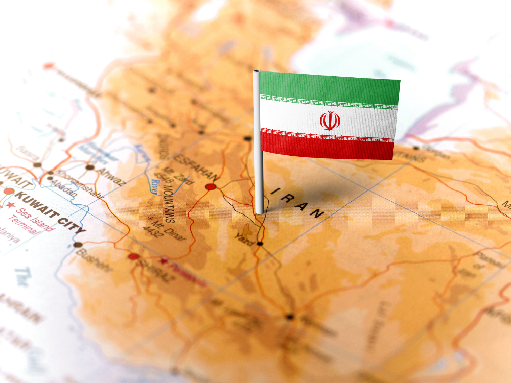 Iran on map