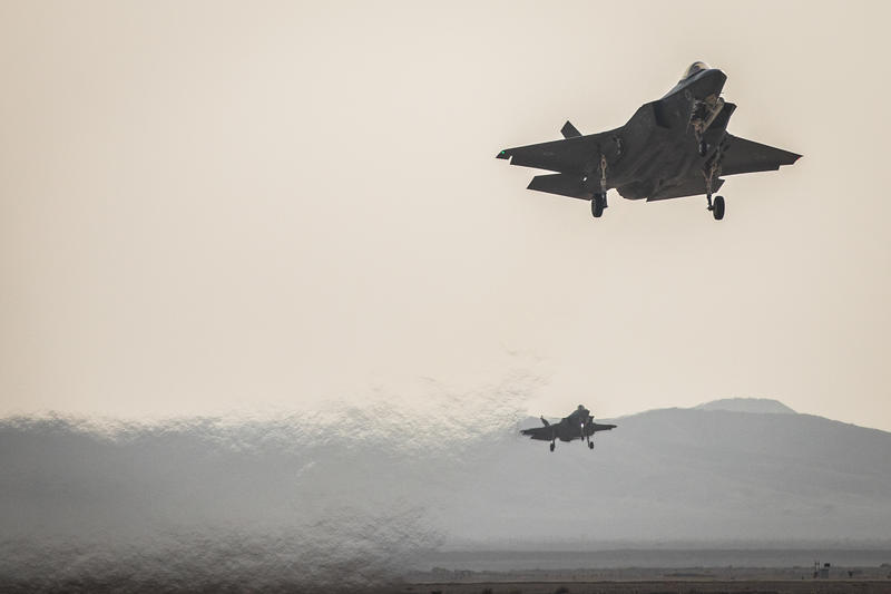 The "Adir" (F-35I) fighter jet during the "Blue Flag", an international aerial training exercise at the Ovda air force base, Southern Israel, November 11, 2019.