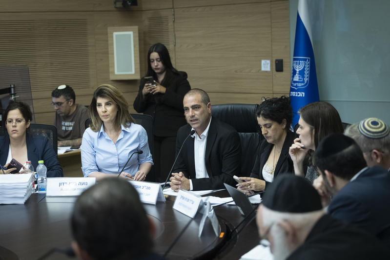 MK Ofir Katz leads a House committee meeting at the Knesset, the Israeli Parliament in Jerusalem on, July 12, 2026.