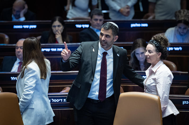 Communications Minister Shlomo Karhi attends a vote at the plenum hall of the Knesset, the Israeli parliament in Jerusalem, on July 16, 2026.